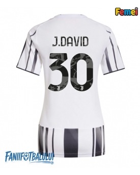 Juventus Jonathan David #30 Tricou Fotbal Replică 2025-26 Femei Acasa